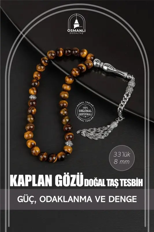 Tiger's Eye Tasbih 33 pcs - 8mm - 2