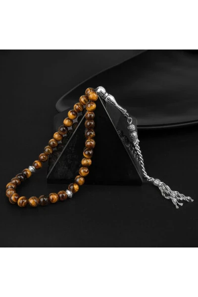 Tiger's Eye Tasbih 33 pcs - 8mm - OSMANLI DOĞAL TAŞ (1)