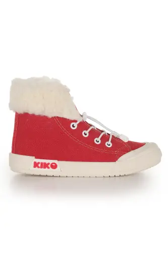Tigge Daily Elasticated Girls Boot Shoes - Red - 4