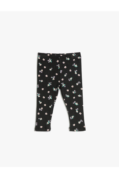 Tights with floral bow details and ribbed cotton. - 1