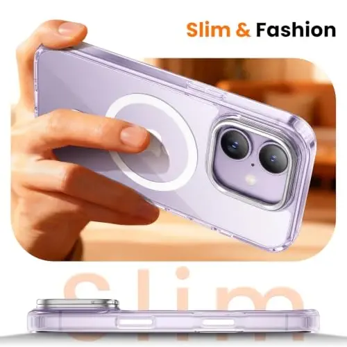 Tigowos 3 in 1 for iPhone 17 Case with Lens Stand，Clear | Includes Screen and Camera Lens Protectors*1，Military-Grade Drop Protection，fit for MagSafe，Slim Anti-Yellowing & Shockproof - 6