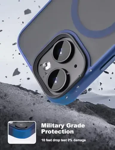 Tigowos для iPhone 15 Магнитный чехол Подходит MagSafe 15FT Ударопрочный Защита от пожелтения Сверхпрочная задняя крышка для iPhone 15 Чехлы для телефонов 6.1