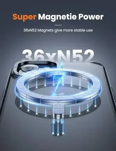 Tigowos для iPhone 15 Plus и iPhone 14 Plus Чехол для телефона Подходит MagSafe 10FT Ударопрочный матовый чехол для iPhone 15 Plus и iPhone 14 Plus Чехол, бампер черный - 4