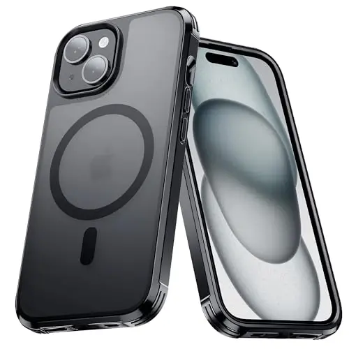 Tigowos for iPhone 15 Bumper case Fits MagSafe 15FT Drop Resistant Anti-Yellowing Heavy Duty Shockproof Back Cover Fits iPhone 15 Phone Cases 6.1