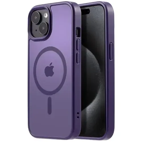 Tigowos for iPhone 15 Magnetic case Fits MagSafe 15FT Drop Resistant Anti-Yellowing Heavy Duty Shockproof Back Cover Fits iPhone 15 Phone Cases 6.1