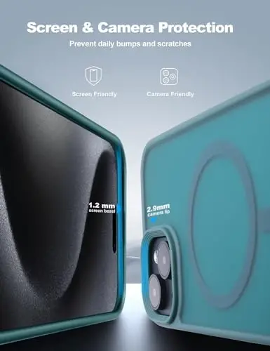Tigowos for iPhone 15 Magnetic case Fits MagSafe 15FT Drop Resistant Anti-Yellowing Heavy Duty Shockproof Back Cover Fits iPhone 15 Phone Cases 6.1