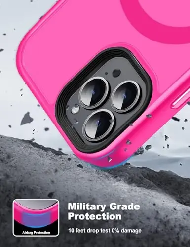 Tigowos for iPhone 15 Pro Magnetic Case Fits MagSafe Drop Resistant Shockproof Back Cover Fits iPhone 15 Pro Phone Cases 6.1