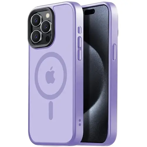 Tigowos for iPhone 15 Pro Magnetic Case Fits MagSafe Drop Resistant Shockproof Back Cover Fits iPhone 15 Pro Phone Cases 6.1