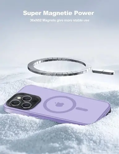 Tigowos for iPhone 15 Pro Magnetic Case Fits MagSafe Drop Resistant Shockproof Back Cover Fits iPhone 15 Pro Phone Cases 6.1