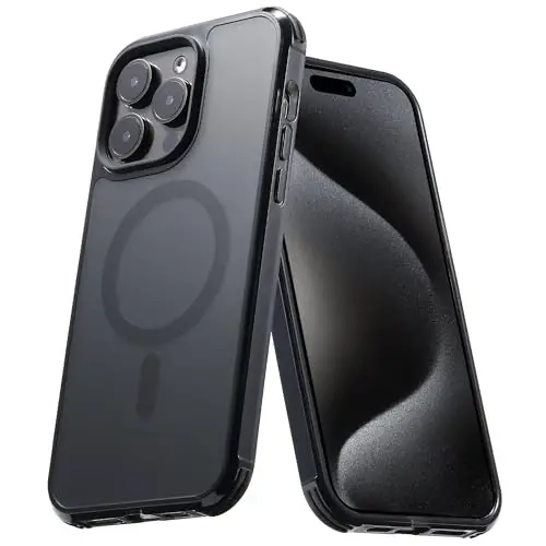 Tigowos for iPhone 15 Pro Max Bumper case Fits MagSafe 15FT Drop Resistant Skin Friendly Feeling Heavy Duty Shockproof Back Cover Fits iPhone 15 Pro Max Phone Cases 6.7