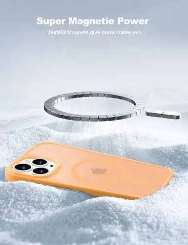 Tigowos for iPhone 15 pro max Magnetic case Fits MagSafe 10FT Drop Resistant Anti-Yellowing Heavy Duty Shockproof Back Cover Fits iPhone 15 pro max Phone Cases 6.7