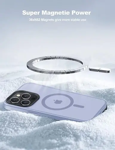 Tigowos iPhone 15 Pro Max gʻilofiga mos keladi MagSafe 10FT tushishga chidamli mot terisimon zarbga chidamli orqa qopqoq iPhone 15 Pro Max telefon gʻiloflariga mos keladi, Teal Blue - 4