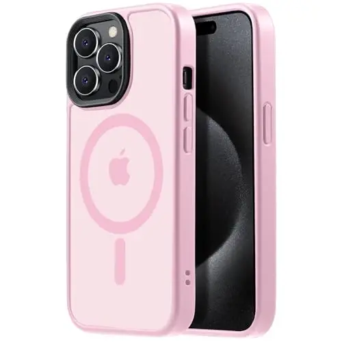 Tigowos iPhone 15 Pro uchun magnitli g'ilof MagSafe-ga mos tushishga chidamli zarbga chidamli orqa qopqoq iPhone 15 Pro telefon g'iloflariga mos 6,1