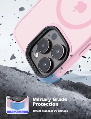 Tigowos iPhone 15 Pro uchun magnitli g'ilof MagSafe-ga mos tushishga chidamli zarbga chidamli orqa qopqoq iPhone 15 Pro telefon g'iloflariga mos 6,1
