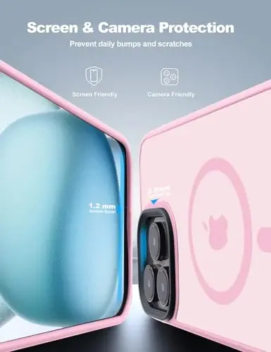 Tigowos iPhone 15 Pro uchun magnitli g'ilof MagSafe-ga mos tushishga chidamli zarbga chidamli orqa qopqoq iPhone 15 Pro telefon g'iloflariga mos 6,1
