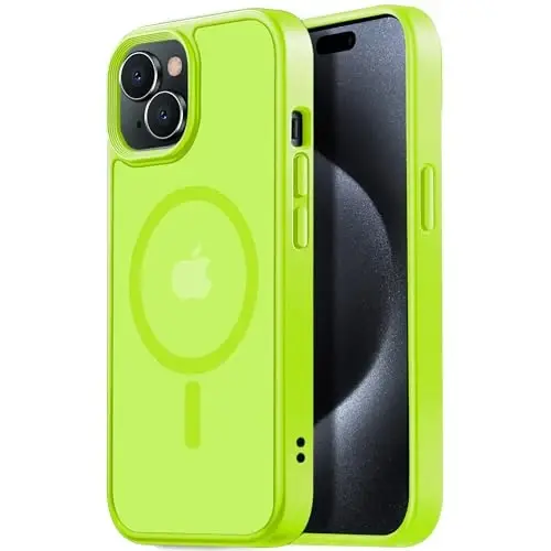 Tigowos iPhone 15 uchun g'ilof, MagSafe bilan mos, mato terisi kabi zarbaga chidamli iPhone 15 g'iloflari 6.1