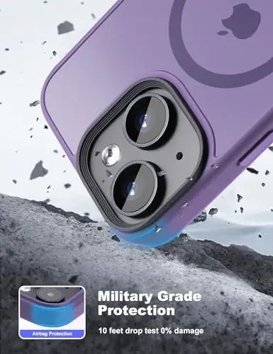 Tigowos iPhone 15 uchun magnitli g'ilof MagSafe 15FT ga mos tushadi, sariqlikka chidamli, og'ir yukga bardoshli zarbga chidamli orqa qopqoq iPhone 15 telefon g'iloflariga mos keladi 6.1