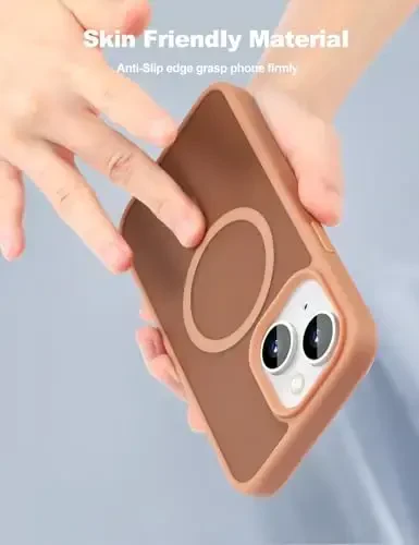 Tigowos iPhone 15 uchun magnitli g'ilof MagSafe bilan mos keladi 4.5m balandlikdan tushganda ham zararga chidamli Teri bilan do'stona Og'ir yuklarga bardoshli zarbaga qarshi orqa qopqoq iPhone 15 telefon g'iloflariga mos keladi 6.1