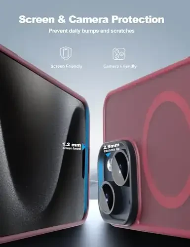 Tigowos iPhone 15 uchun magnitli gʻilof MagSafe mos 15FT ga tushishga chidamli sargʻayishga qarshi ogʻir yukga bardoshli orqa qopqoq iPhone 15 telefon gʻiloflariga mos 6.1