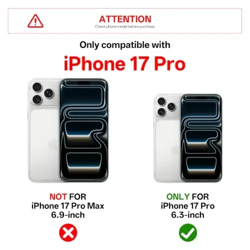Tigowos for iPhone 17 Pro Case with Lens Stand，Screen Protector，Blue | Camera Control Cover ,Fit for MagSafe,Drop Protection,Shockproof, Translucent Back Phone Case for 17 Pro - TIGOWOS (1)
