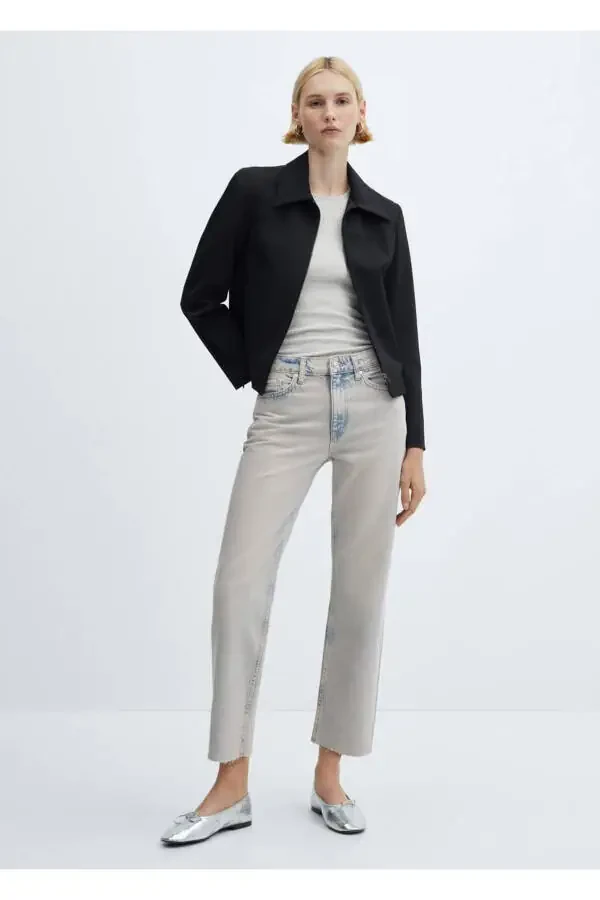 Tik tik kesilgan bir loy denim jinsi - 2