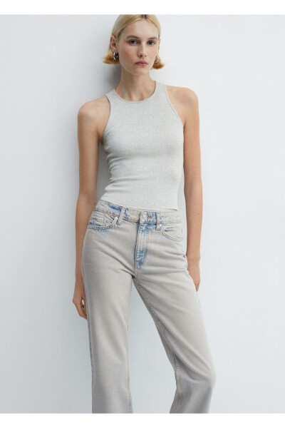 Tik tik kesilgan bir loy denim jinsi - MANGO WOMAN