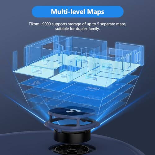 Tikom Robot Vacuum and Mop Combo, LiDAR Navigation, L9000 Robotic Vacuum Cleaner, 4000Pa Suction, 150Mins Max, 14 No-go Zones, Smart Mapping, Good for Pet Hair, Carpet, Hard Floor - 7