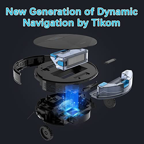 Tikom Robot Vacuum and Mop, G8000 Robot Vacuum Cleaner, 2700Pa Strong Suction, Self-Charging, Good for Hard Floors, Black - 2