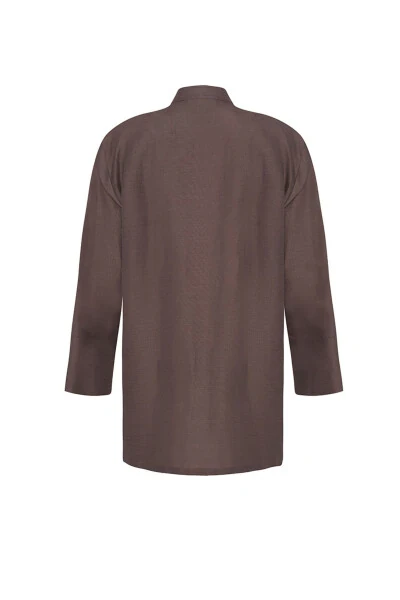 Tikuv detallari bilan hakim yoqali tunik - 3