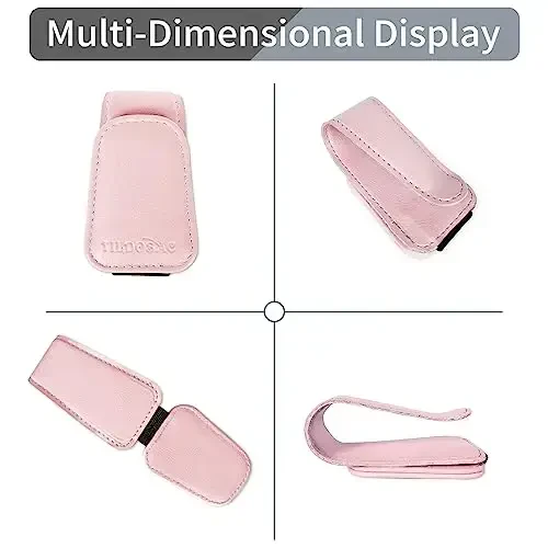 TILDOSAC Sunglass Holder Organizer Clip for Car Visor, Durable and Scratch Resistant Sunglasses Organizer with Magnetic Clip, Pink Car Interior Essentials Accessories for Men Women Aesthetic - 4