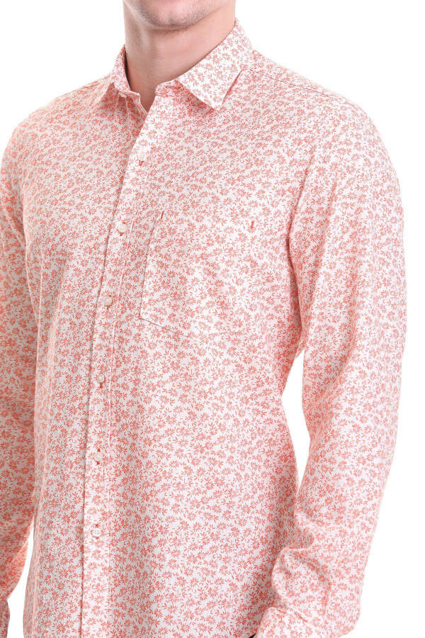 Tile Comfort Fit Printed 100% Cotton Slim Collar Long Sleeve Classic Shirt - 5