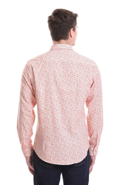 Tile Comfort Fit Printed 100% Cotton Slim Collar Long Sleeve Classic Shirt - 6