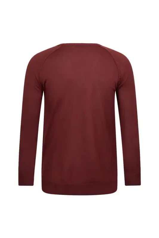 Tile Regular Fit Crew Neck Wool Knit Sweater-Tile - 2