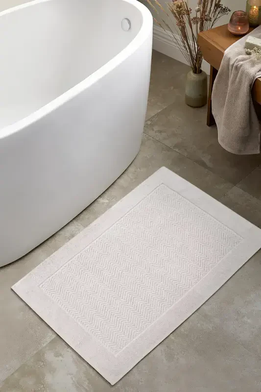 Tilos Jacquard Bath Mat Grey 60x90 2226 - 1