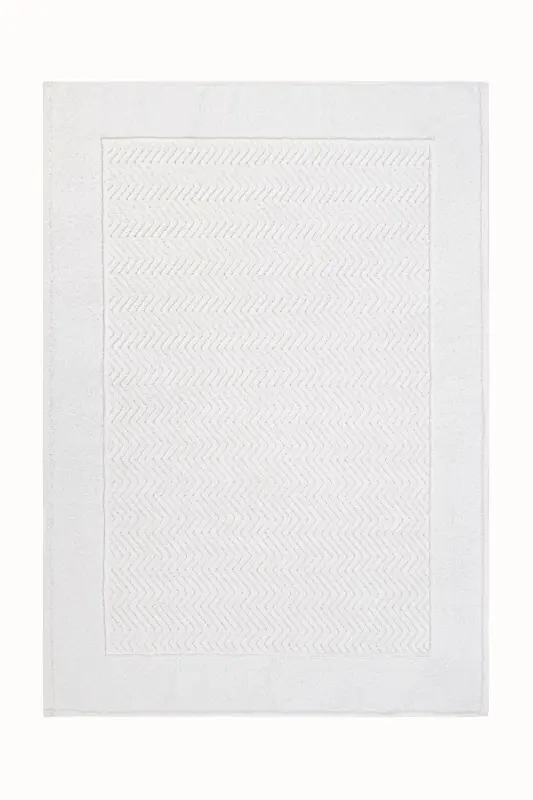 Tilos Jacquard Bath Mat White 60x90 2225-White - 2
