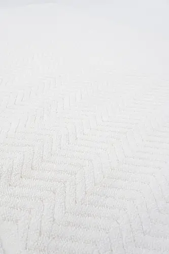 Tilos Jacquard Bath Mat White 60x90 2225-White - 4