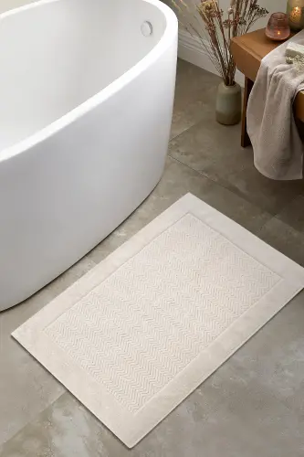 Tilos Jakarlı Ayak Havlusu Vizon 60x90 2227 - Vizon 