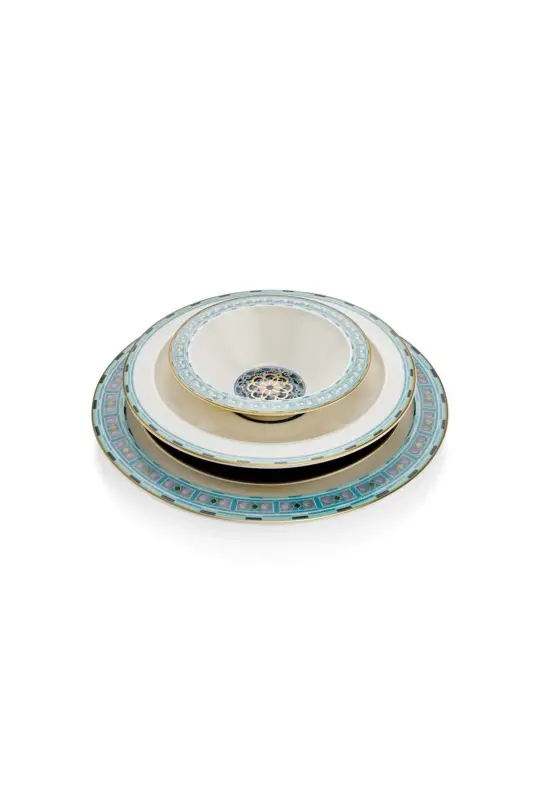 Tılsım Sapphire Yemek Takımı 60 Parça-turkuaz - turkuaz - 8