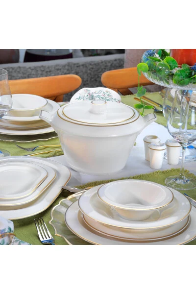 Tılsım Timeless Dinner Set 60 Pieces - Gold - 8