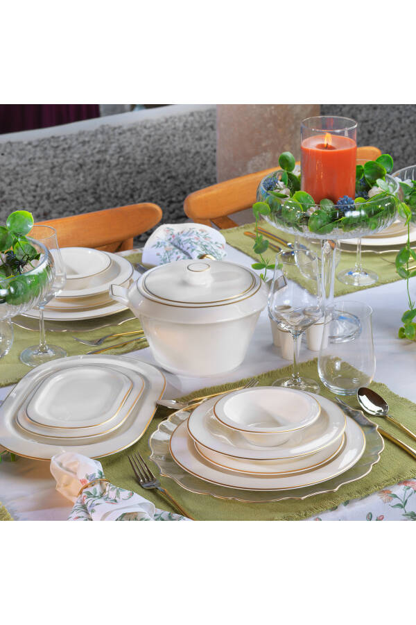 Tılsım Timeless Dinner Set 60 Pieces - Gold - 12