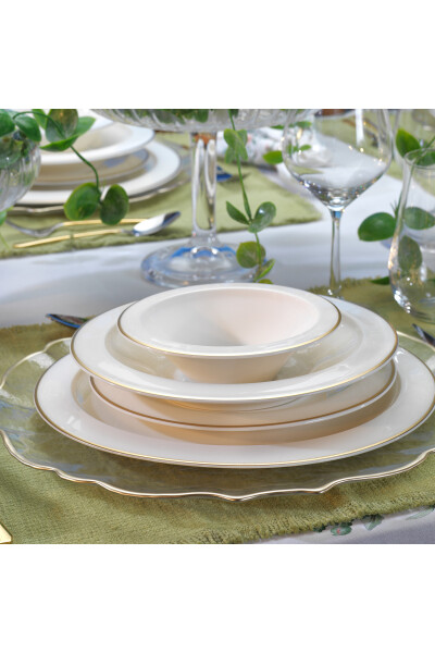 Tılsım Timeless Dinner Set 60 Pieces - Gold - 13