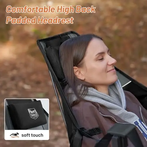 Timber Ridge Hammock Camping Chair with Adjustable Backrest, Heavy Duty Folding Hammock Chair Supports 300lbs, Portable Hammock Chair for Camping, Travelling and Patio, Black 2 Pack | Heavy Duty Folding Hammock Chair with Adjustable Backrest, Foldabl - 6