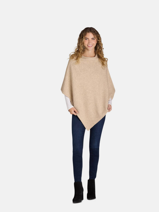 Time and Tru Women's Knit Fashion Poncho, Size L/XL, Oatmeal - 5