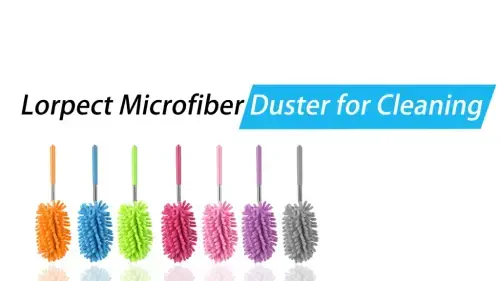 TIMIVO Mini Duster for Cleaning, 360° Bendable Hand Dusters with Extension Pole, Washable Small Duster for Car Interior, Office, Furniture - 4