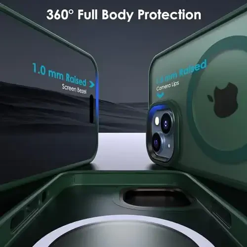 TIMORA Magnetic for iPhone 15 Plus Case, [Compatible with MagSafe] Shockproof Protective Slim Translucent Matte Cover for iPhone 15 PlusCase Phone Case, Green - 5