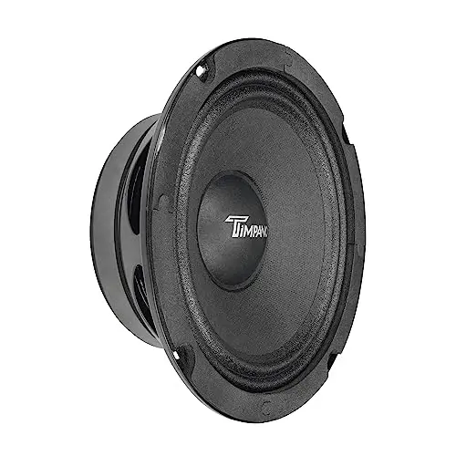 Timpano 6.5 Inch Shallow Midrange Speaker 500 Watts Max Power TPT-MR6-4 PRO, 6.5 Midrange Speakers 4 OModazone Shallow Mount Car Audio Speaker, Pro Audio Loudspeaker Compact for Doors (Single) - 1