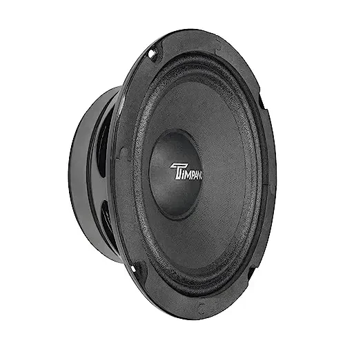 Timpano 6.5 Inch Shallow Midrange Speaker 500 Watts Max Power TPT-MR6-4 PRO, 6.5 Midrange Speakers 4 OModazone Shallow Mount Car Audio Speaker, Pro Audio Loudspeaker Compact for Doors (Single) - TIMPANO