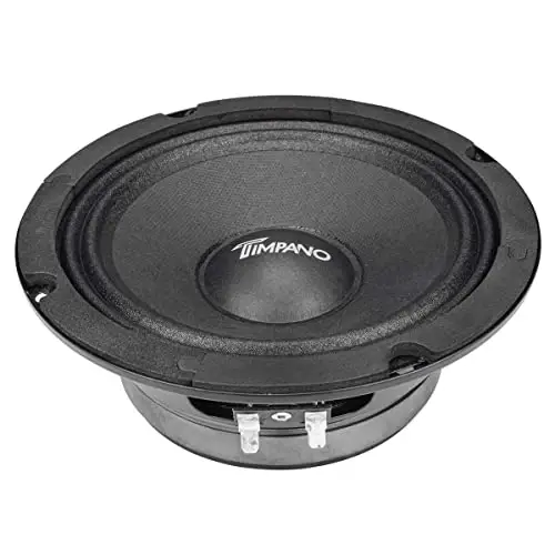 Timpano 6.5 Inch Shallow Midrange Speaker 500 Watts Max Power TPT-MR6-4 PRO, 6.5 Midrange Speakers 4 OModazone Shallow Mount Car Audio Speaker, Pro Audio Loudspeaker Compact for Doors (Single) - 6