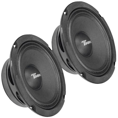 Timpano 6.5 Inch Shallow Midrange Speaker 500 Watts TPT-MR6-4 PRO Bundle 6.5 Midrange Speakers 4 OModazone Shallow Mount Car Audio Speaker, Pro Audio Loudspeaker Compact for Doors (Pair) - Timpano
