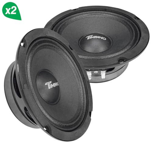 Timpano 6.5 Inch Shallow Midrange Speaker 500 Watts TPT-MR6-4 PRO Bundle 6.5 Midrange Speakers 4 OModazone Shallow Mount Car Audio Speaker, Pro Audio Loudspeaker Compact for Doors (Pair) - 3